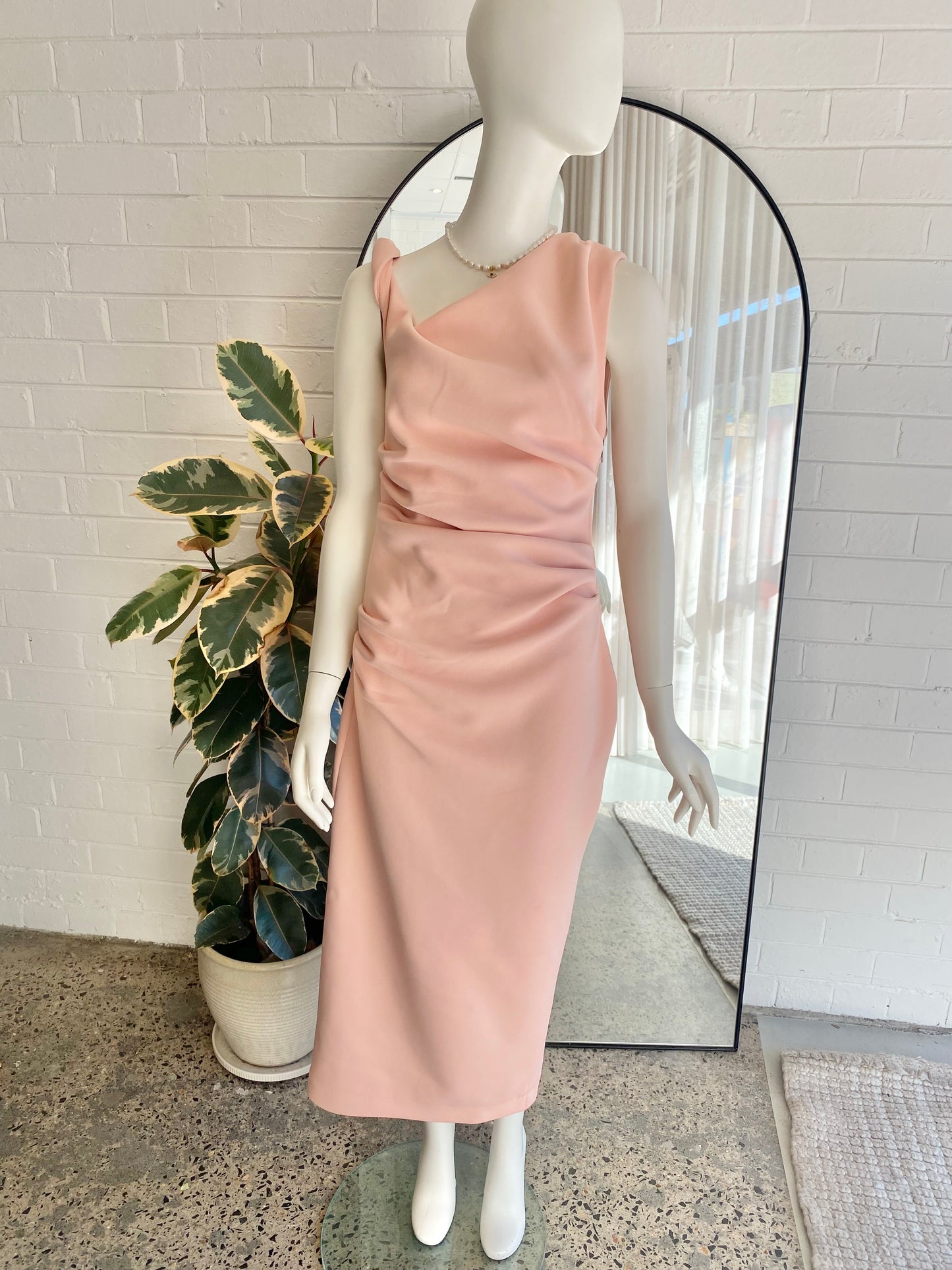 Misha 'Gia' Midi Dress in Rose - Size 10