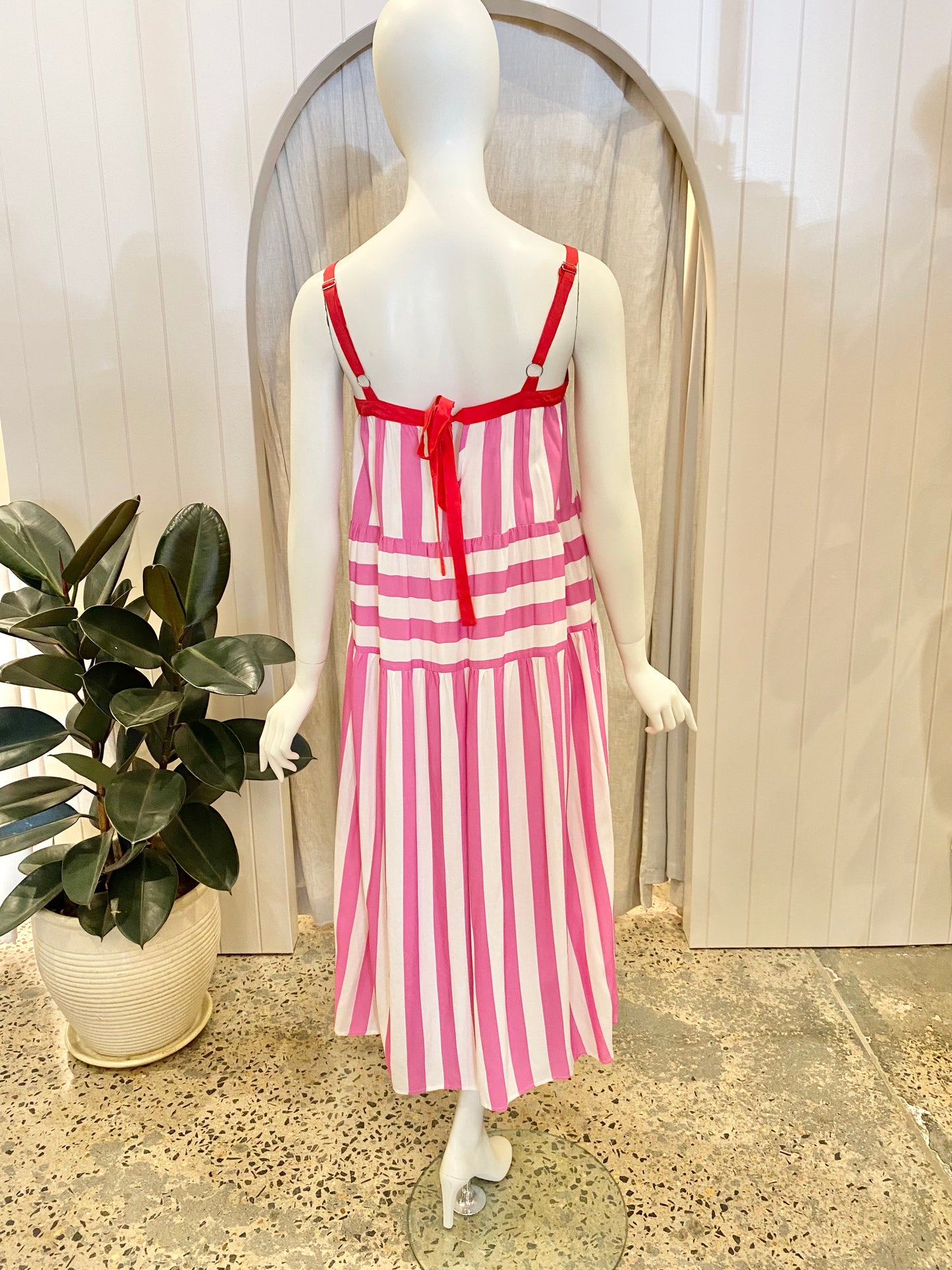 Label of Love Striped Midi Dress - Size 12