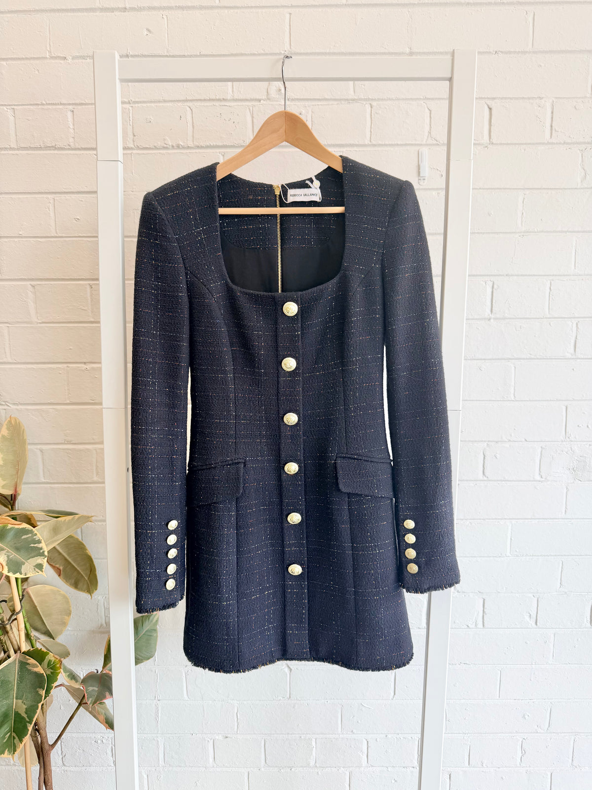 Rebecca Vallance 'Louie' Long Sleeve Mini Dress - Size 8