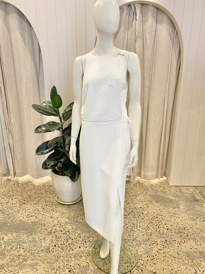 Dion Lee Whitewash Utility Midi Dress - Size 10
