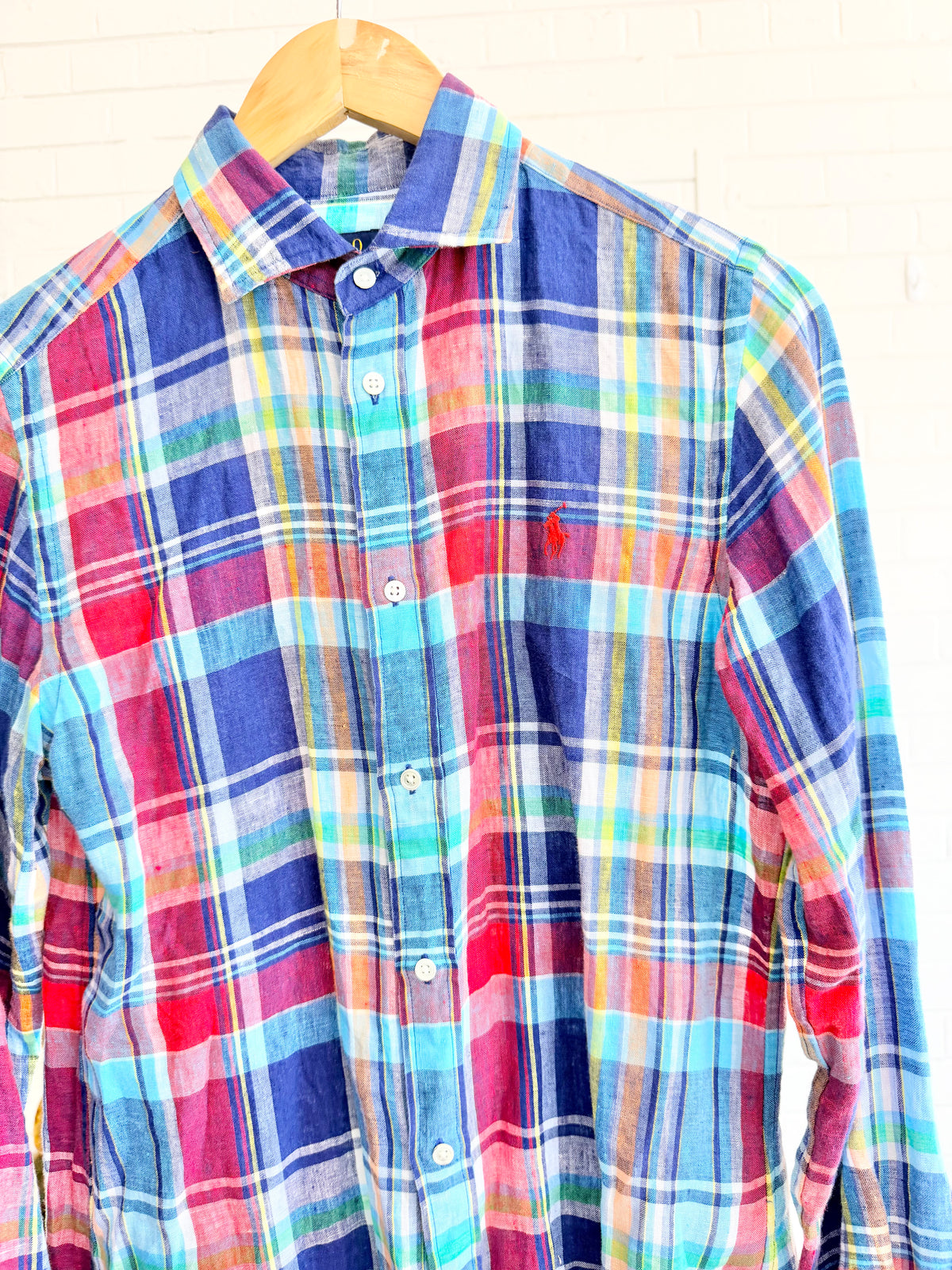 Polo Ralph Lauren Classic Fit Plaid Brushed Twill Shirt — Size M