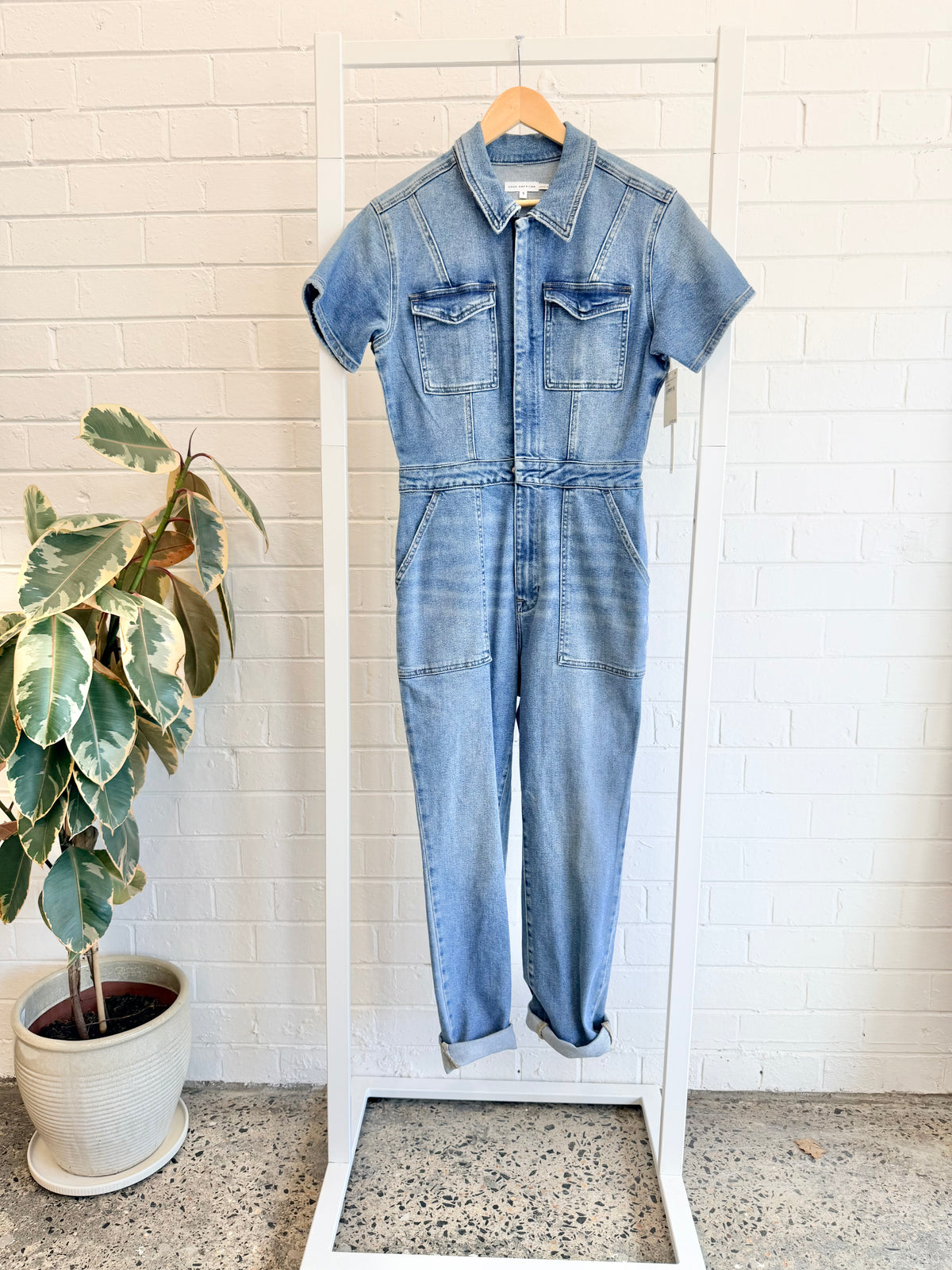 Good American Blue Denim Jumpsuit - Size 3 (12)