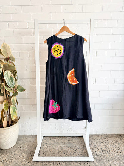 Gorman 'Cute Fruit' Beaded Shift Dress - Size 14