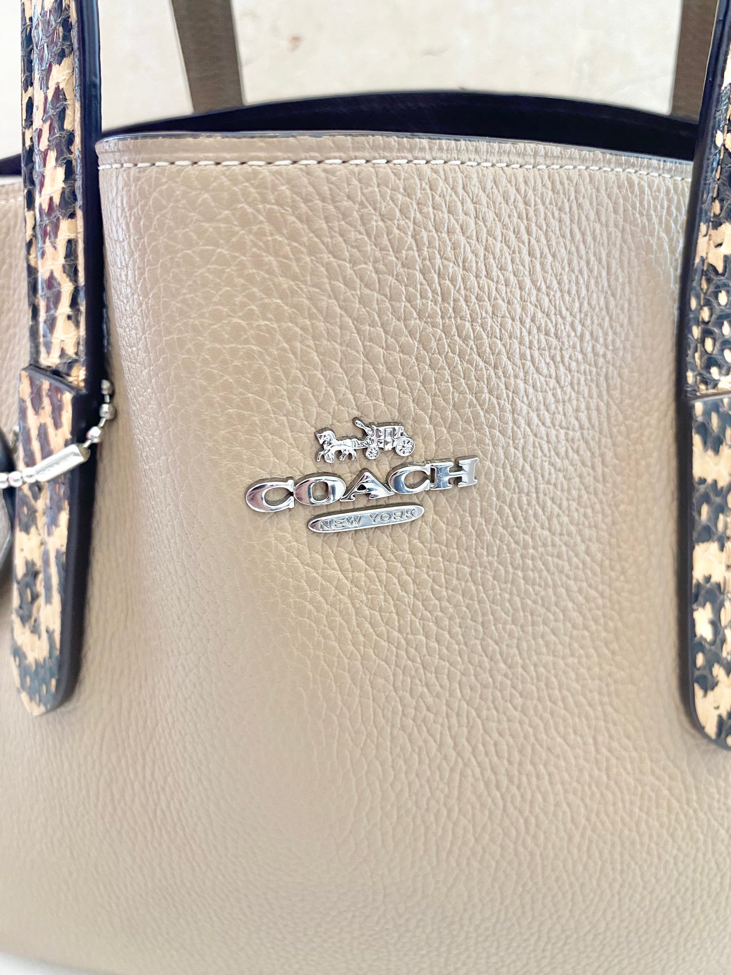 Coach Charlie Carryall With Colorblock Snakeskin