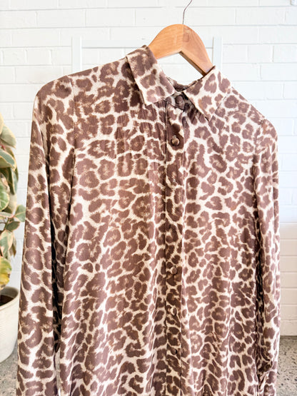 Zoe Kratzmann Brown Ocelet Ember Shirt - Size 0 (6 - 8)