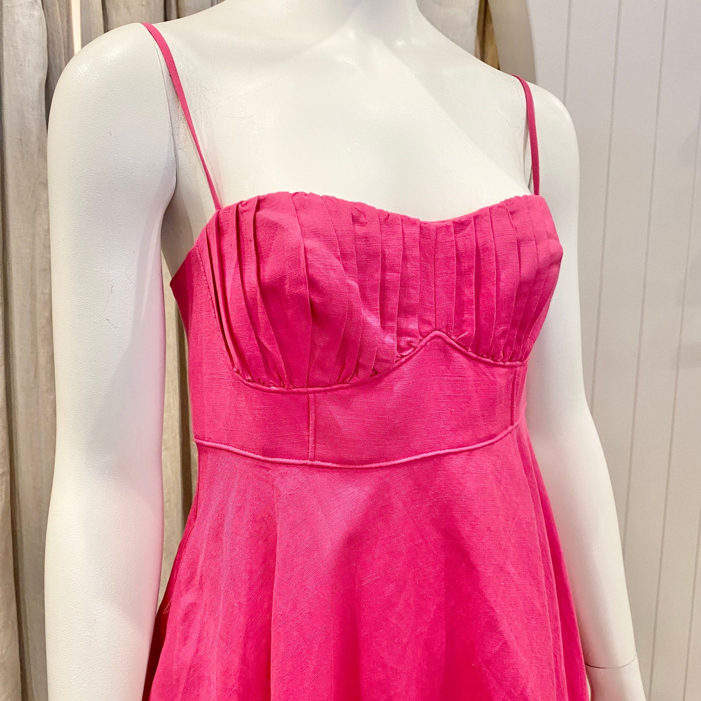 Shona Joy Corded Azelea Pink Mini Dress - Size 8