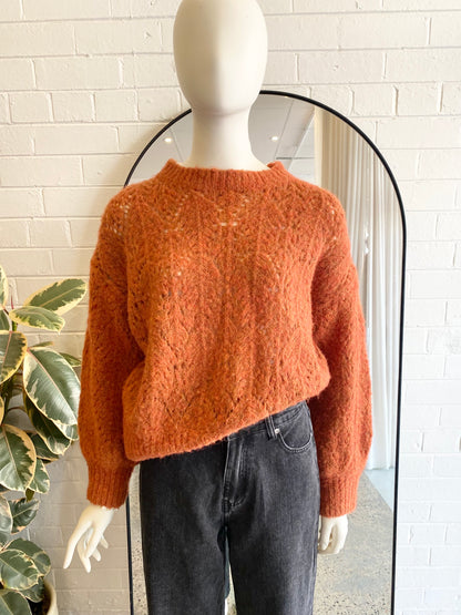 Morrison Rust Wool Blend Knit Jumper - Size 1 - 2 (10-12)