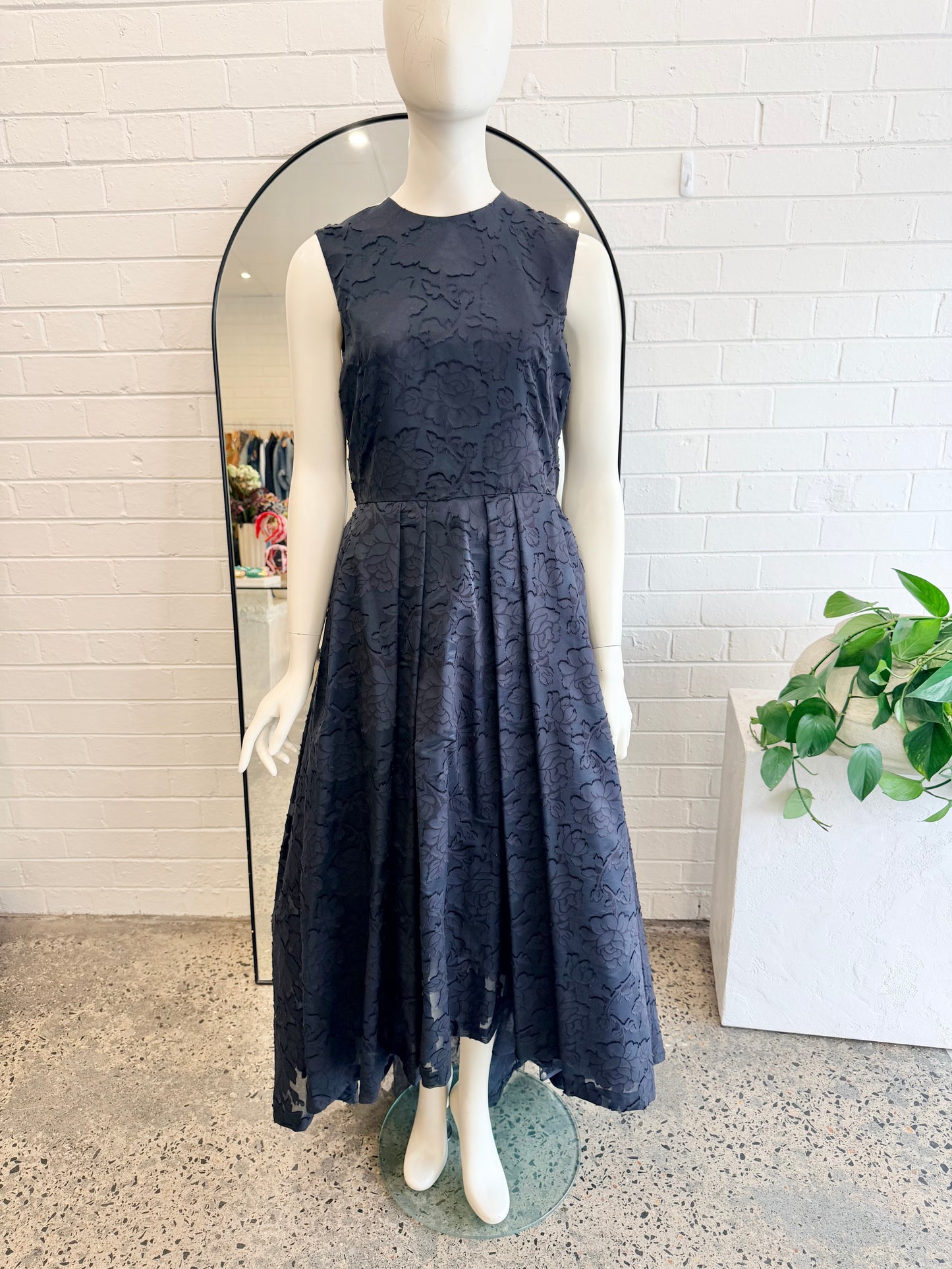 H&M Conscious Floral Textured Gown in Black - Size 12