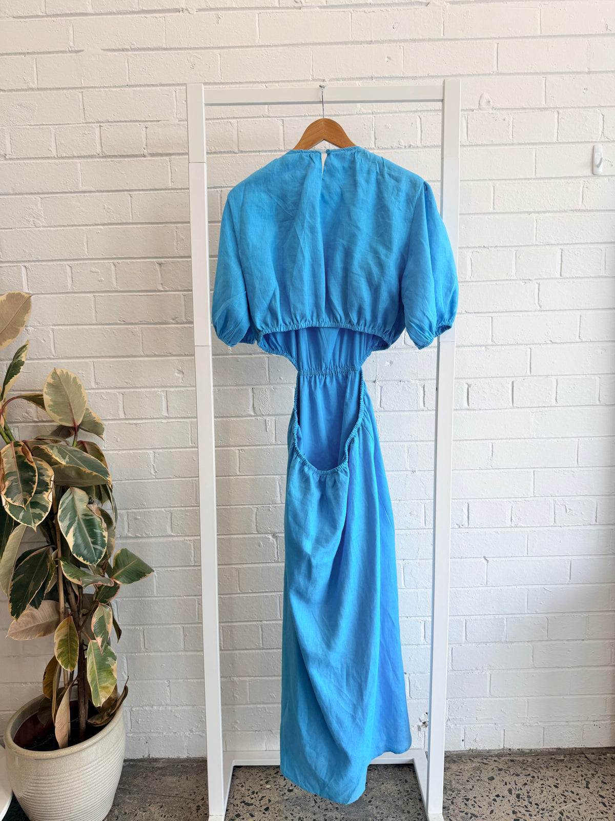 Aere Aqua Cut Out Maxi Dress - Size 14