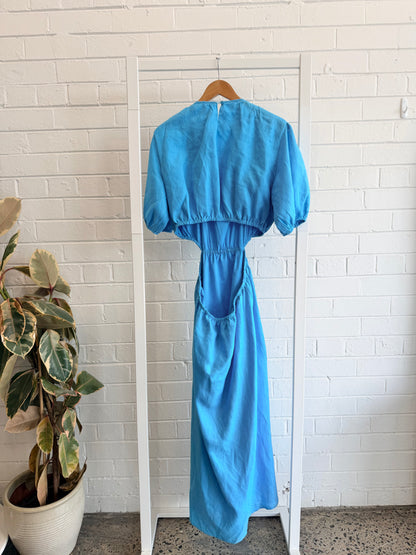 Aere Aqua Cut Out Maxi Dress - Size 14