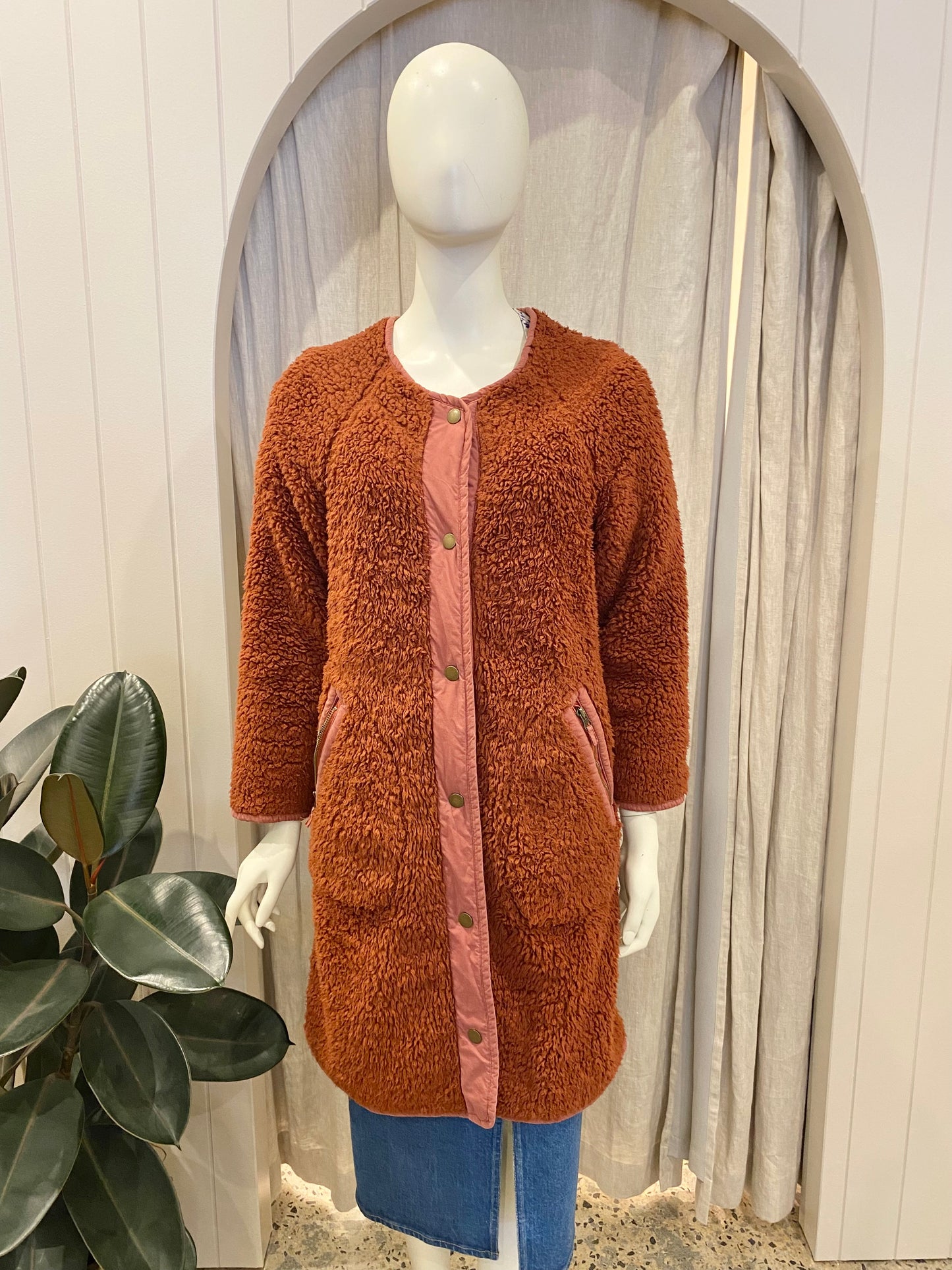 Anthropolgie Reversible Teddy Coat - Size 8/10