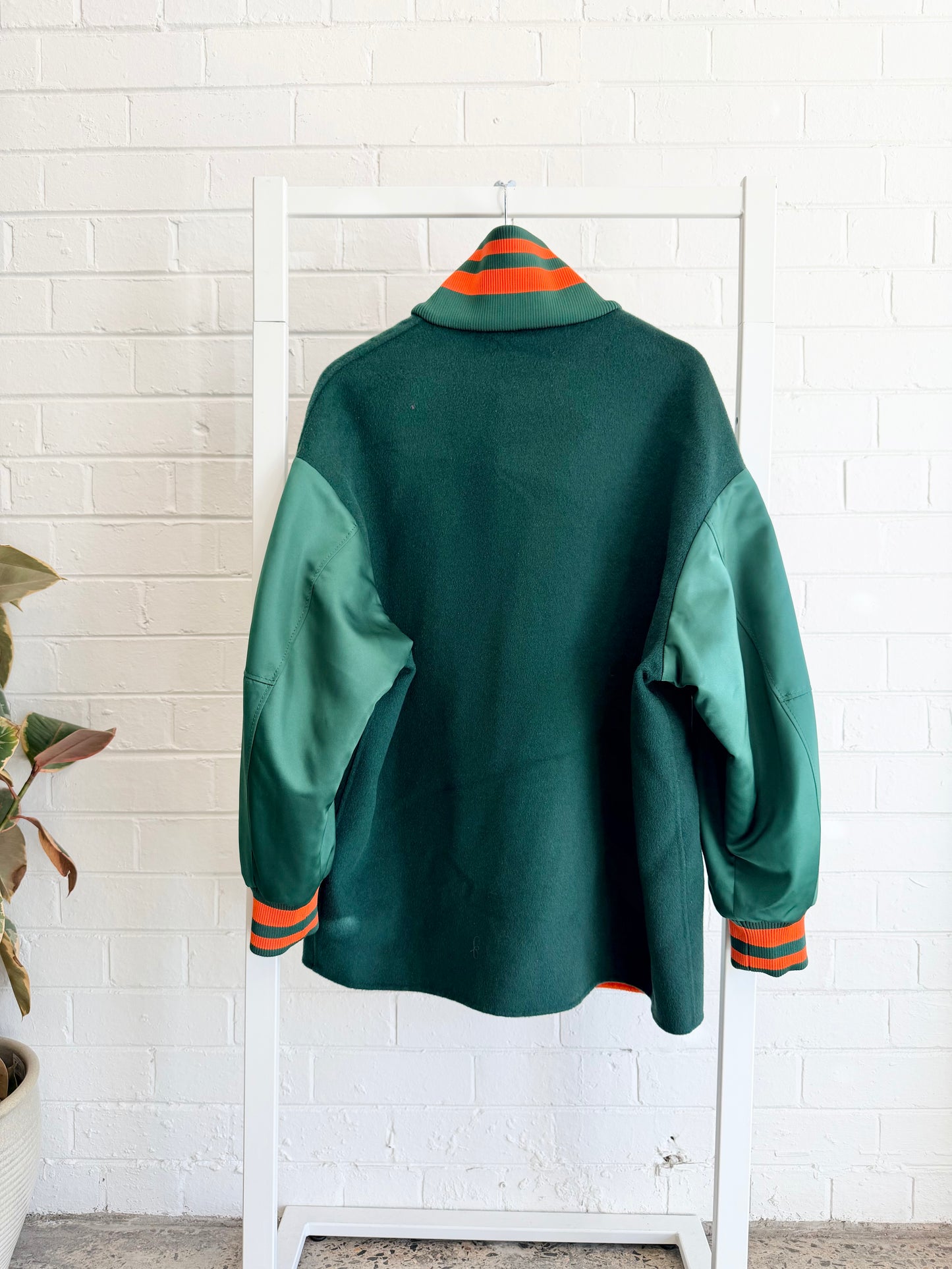 Max and Co Green Canneti Wool Blend Bomber Jacket - Size 14