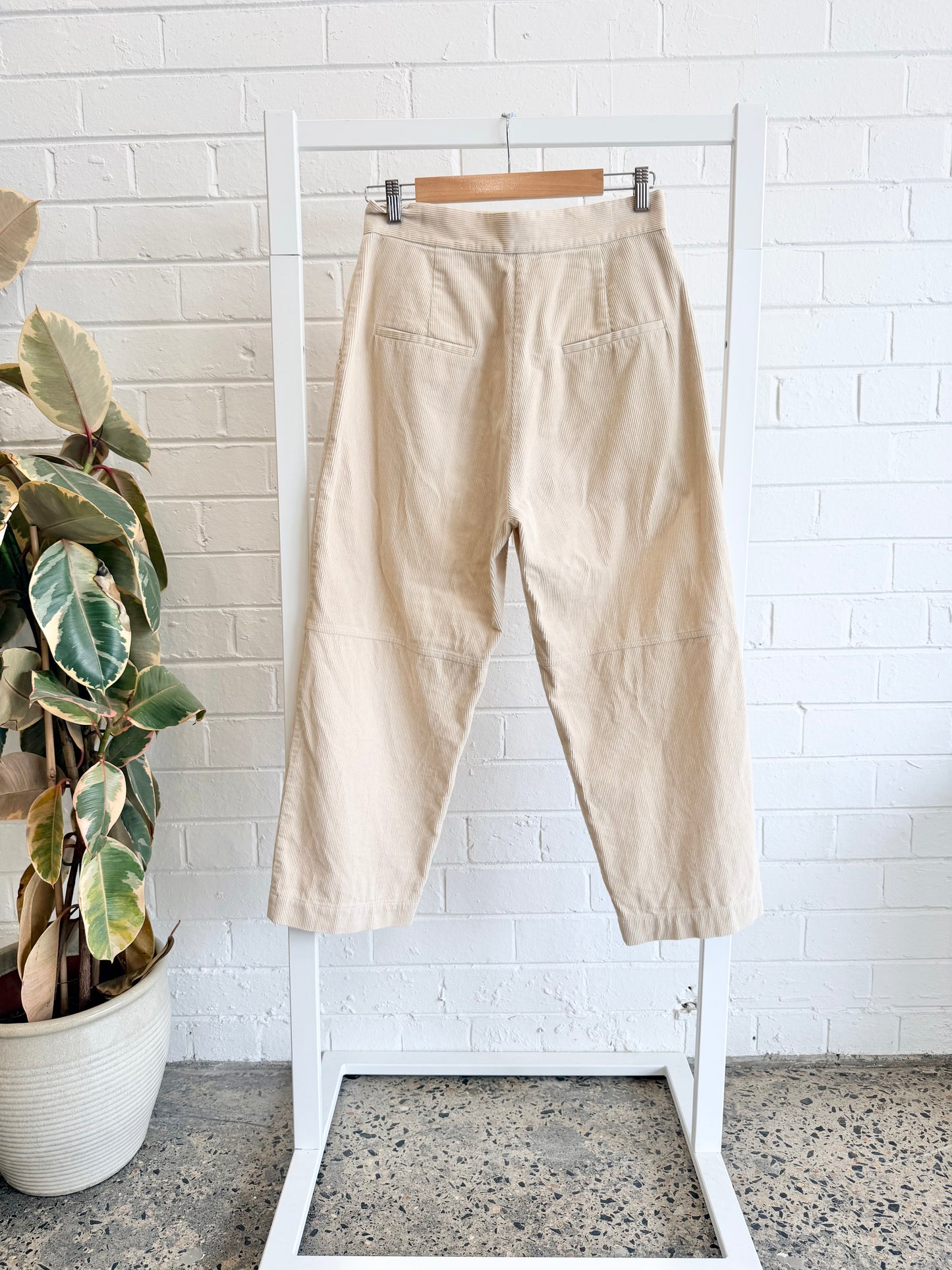 Aere Beige Cord Trousers - Size S (8 - 10)