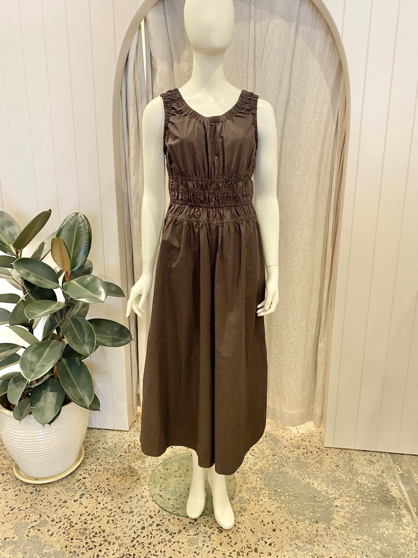 COS Chocolate Jumpsuit - Size 8