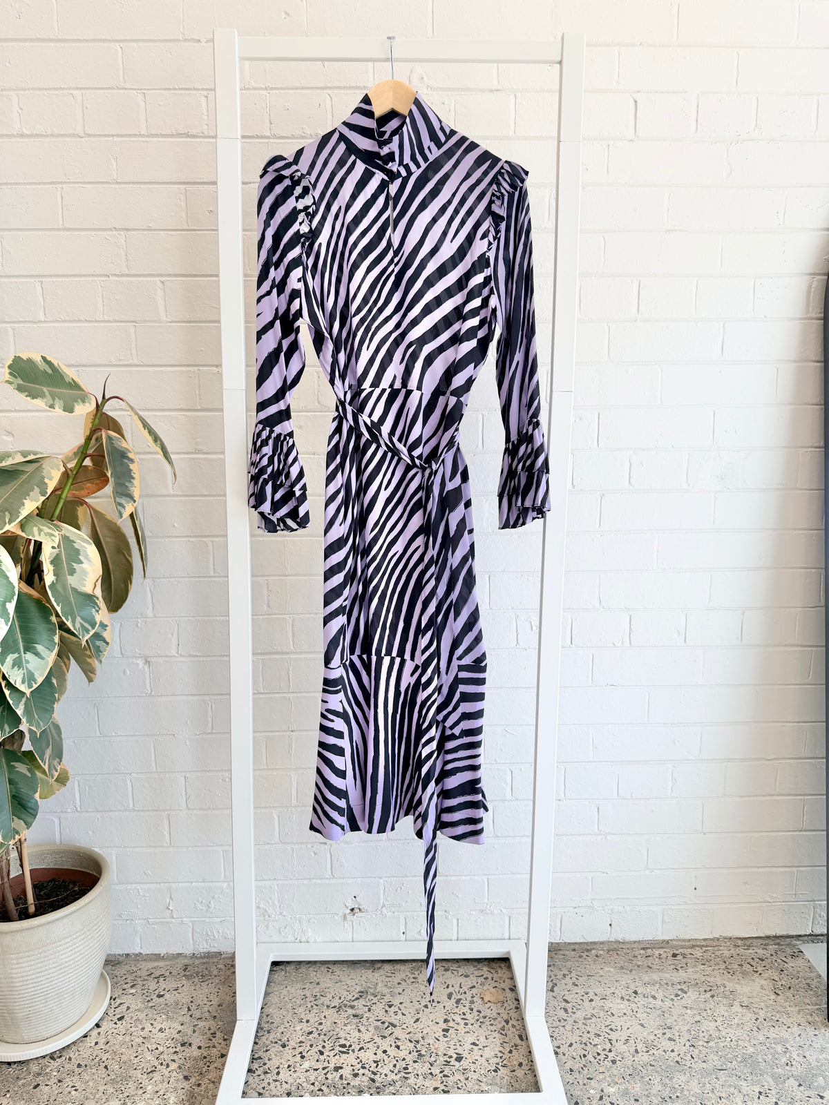 Husk Lavender Zebra Exotica Dress - Size 12