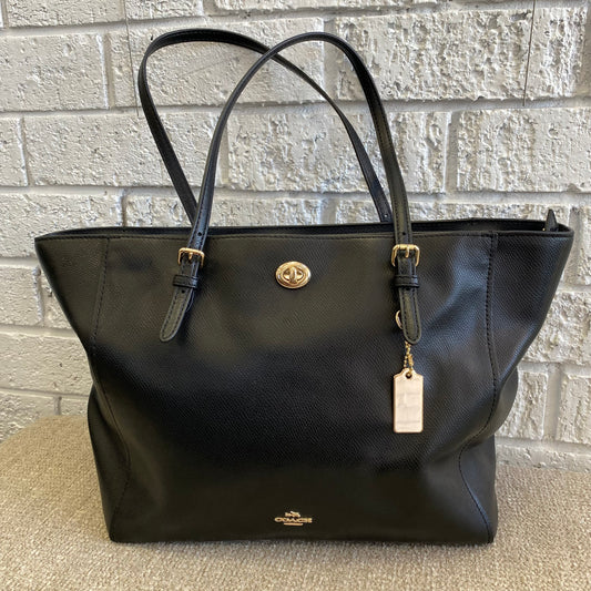 Coach Turnlock Tote Bag in Black