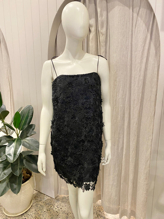 Zimmermann Raie Guipure Lace Mini Dress - Size 2 (10-12)