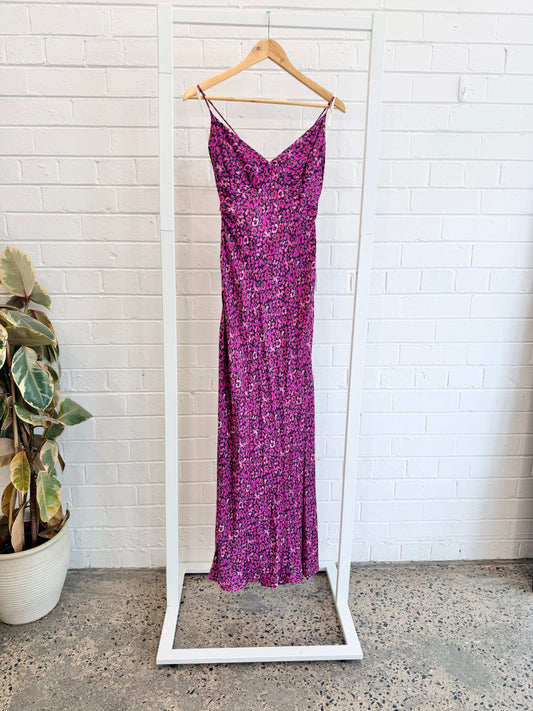 Kivari Magenta Imogen Slip Dress - Size 10