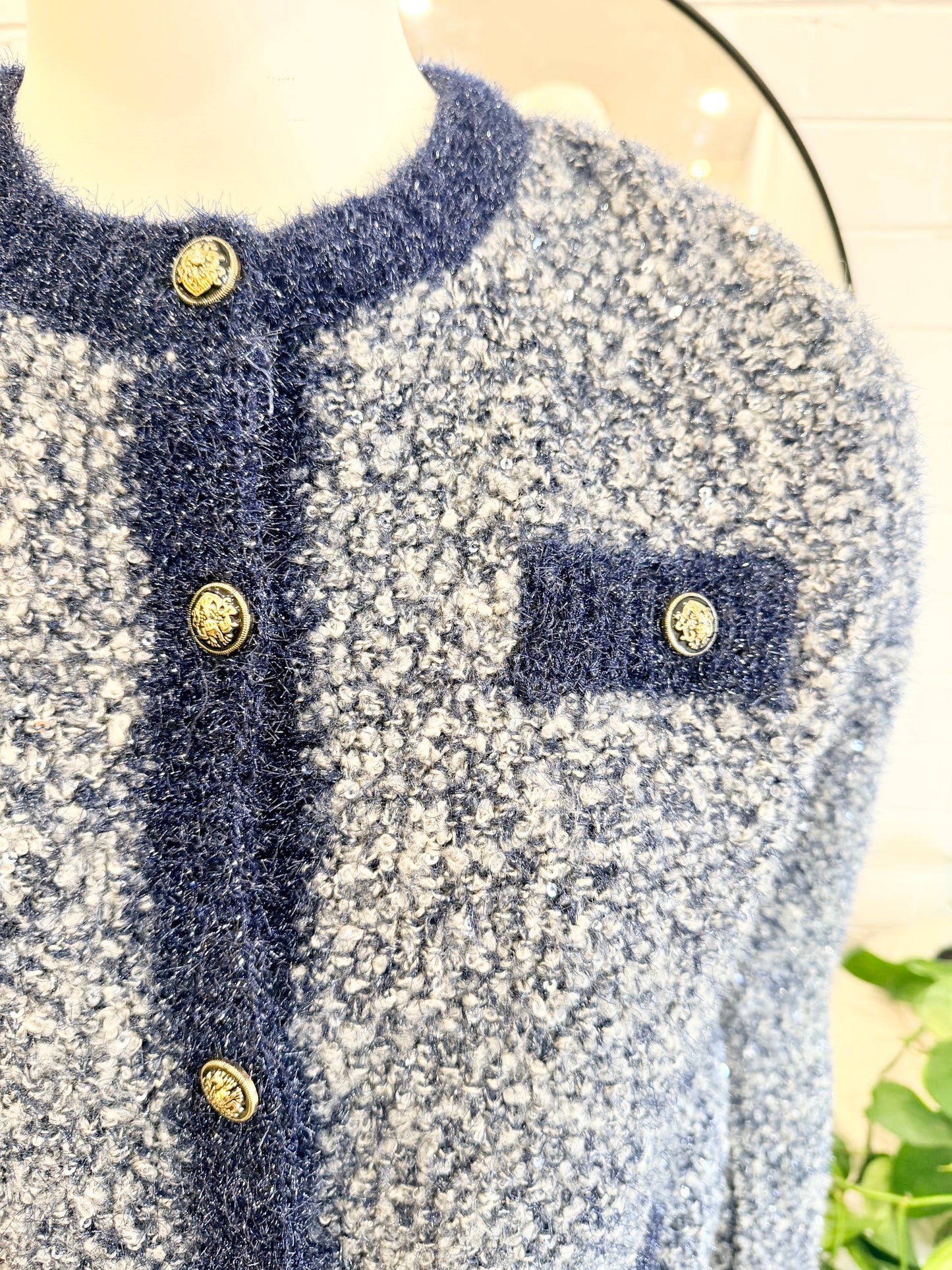 Maje Navy Mission Cardigan - Size 1 (8)