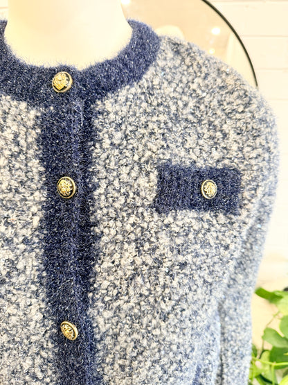 Maje Navy Mission Cardigan - Size 1 (8)