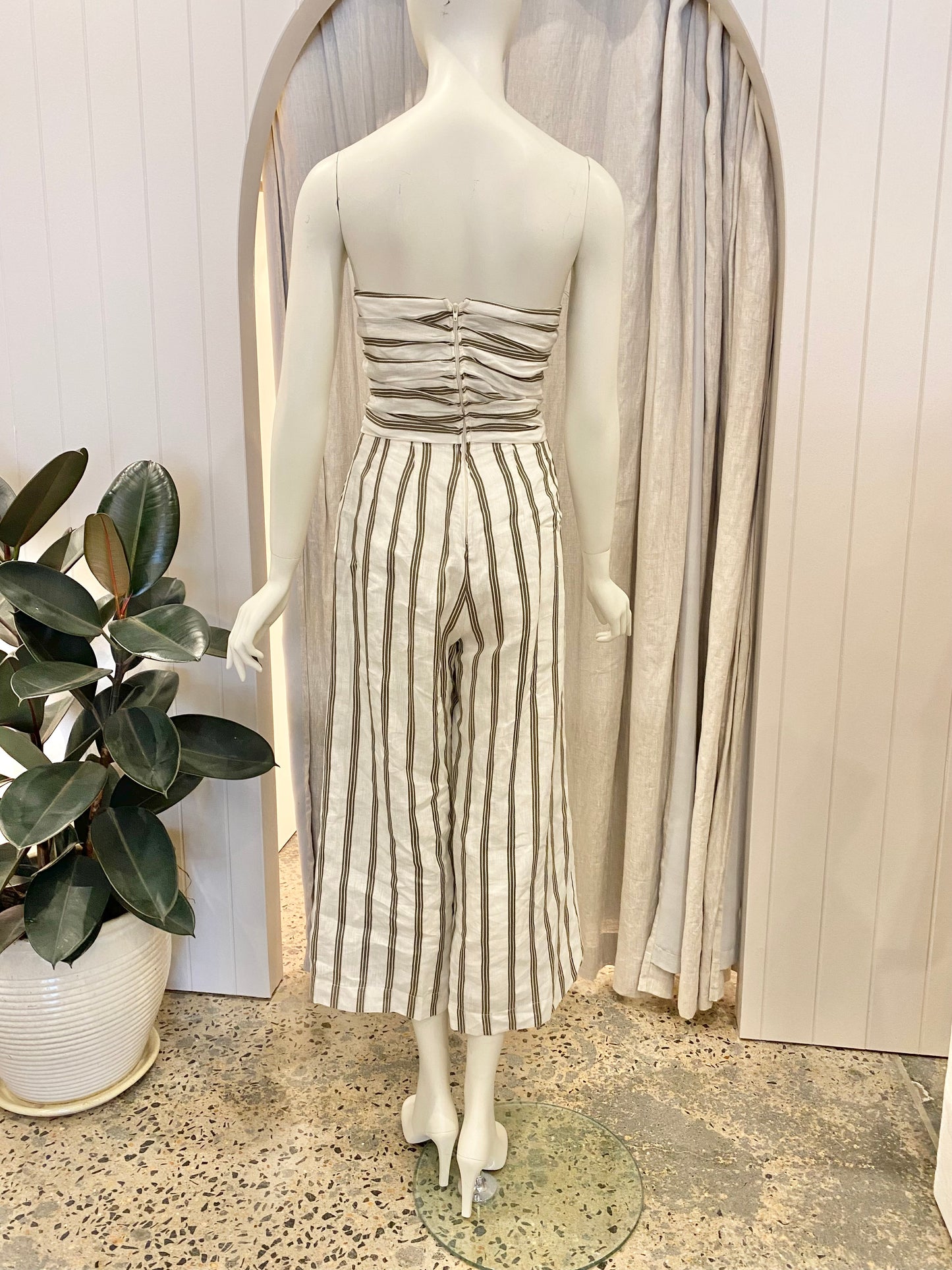 Viktoria & Woods Linen Strapless Jumpsuit - Size 00 (4/6)