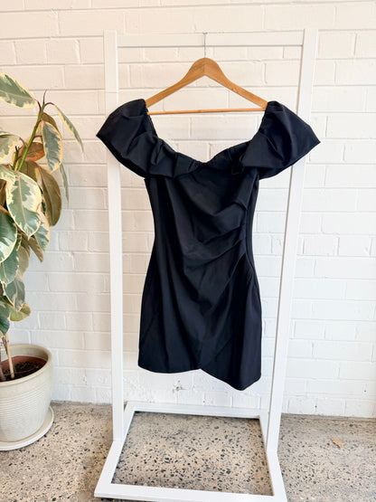 Elliatt 'Zanzibar' Mini Dress in Black - Size L (12)