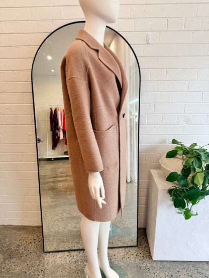 Belle and Bloom Camel Wool Blend Coat - Size XS (8 - 10)