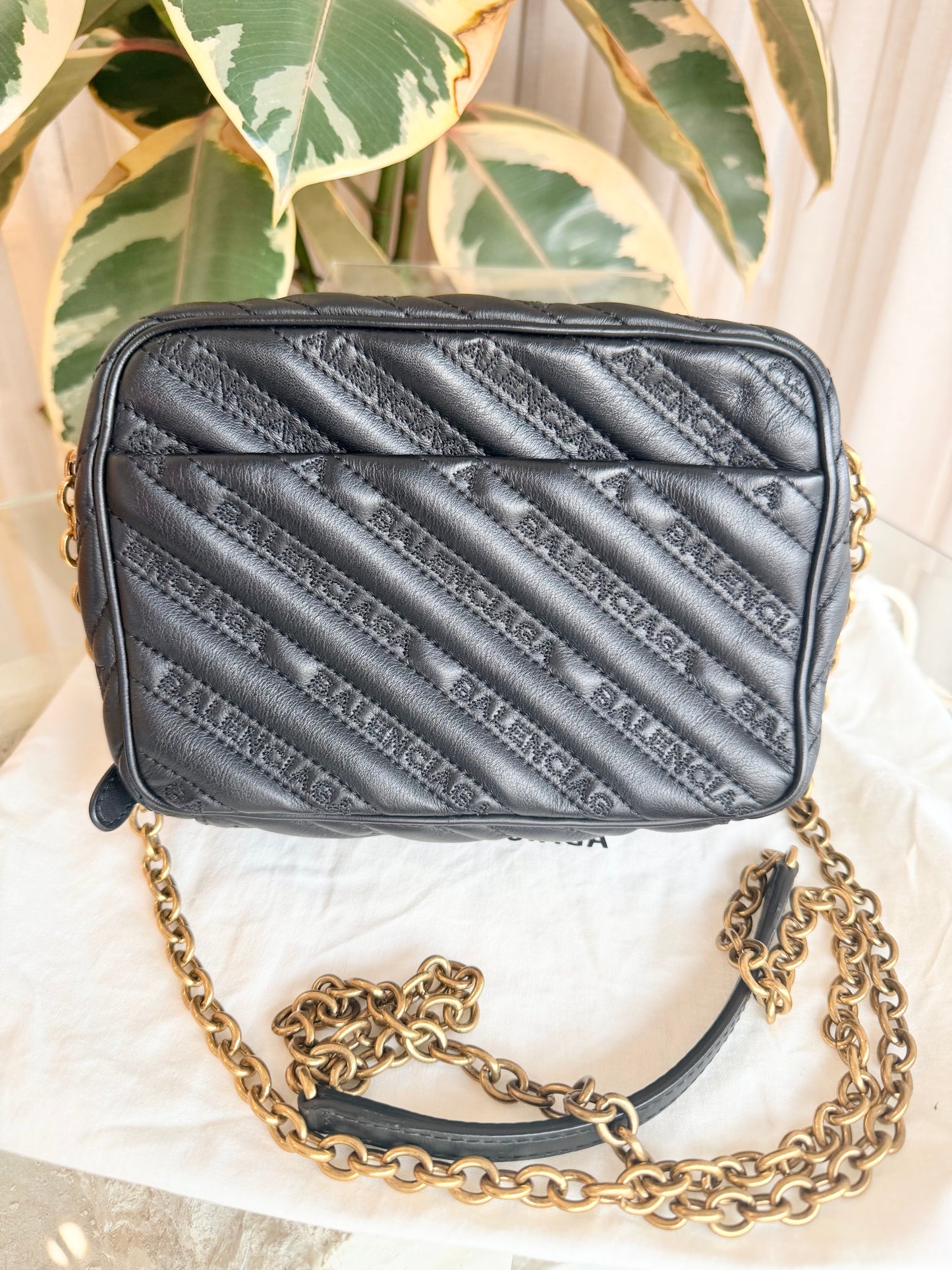 Balenciaga Black Blanket Reporter Camera Bag - Size XS