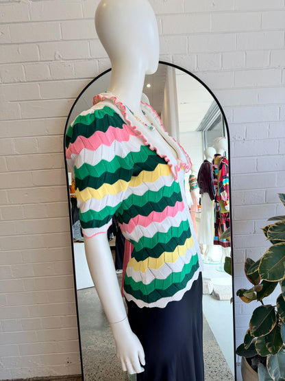 Steele Tori Knit Collared Shirt - Size M