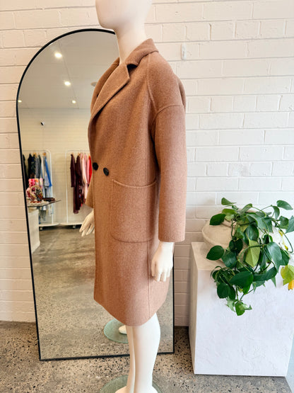 Belle and Bloom Camel Wool Blend Coat - Size XS (8 - 10)