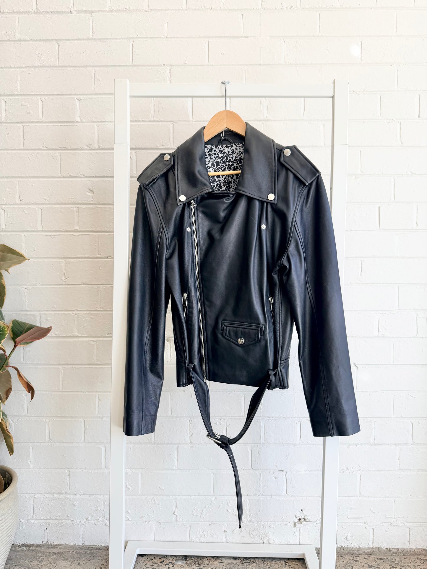 Jean Paul Gaultier x Target Black Leather Jacket - Size 8 - 10