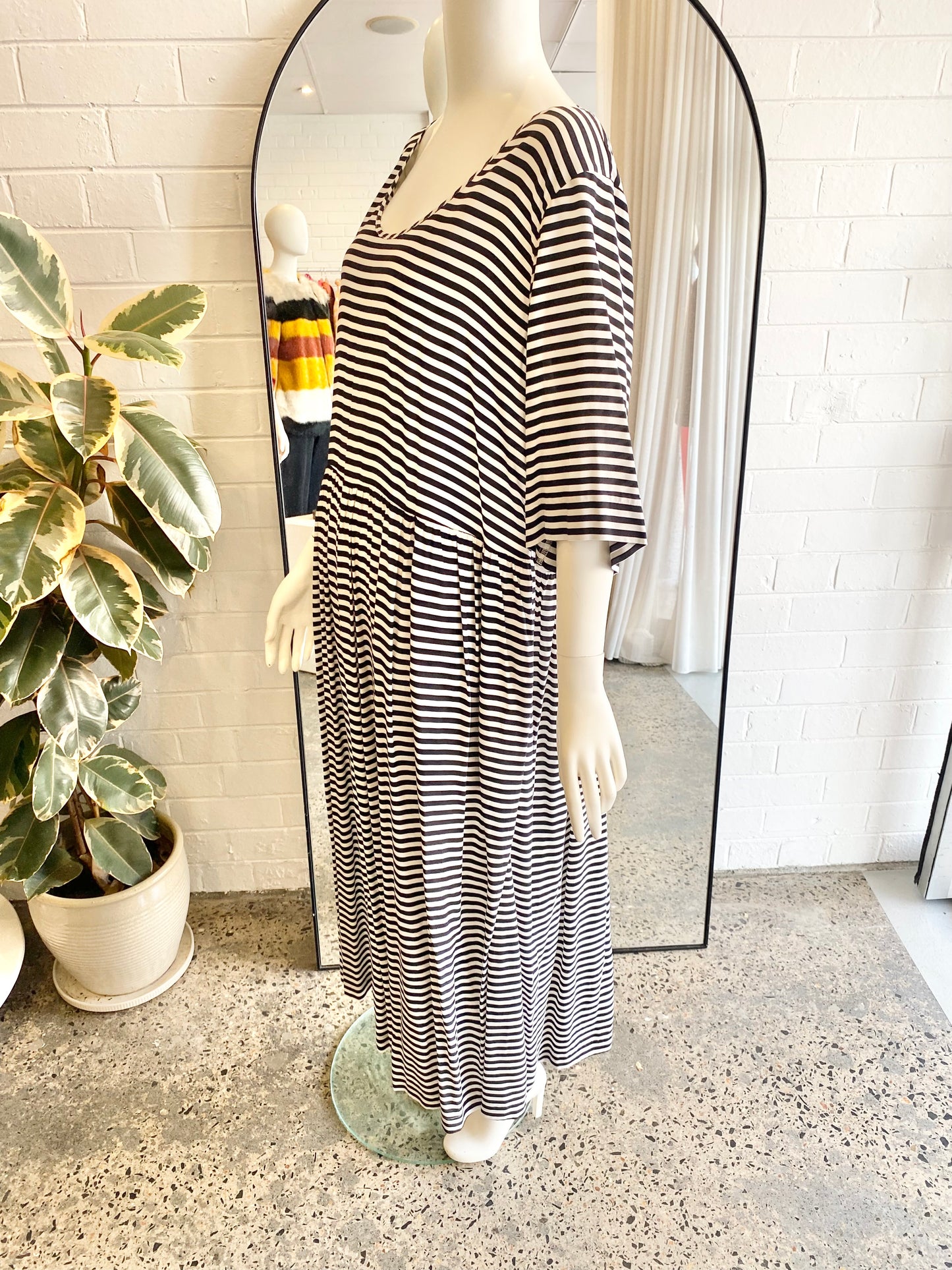 Elk Black and White Stripe Dea Dress BNWT - Size 16