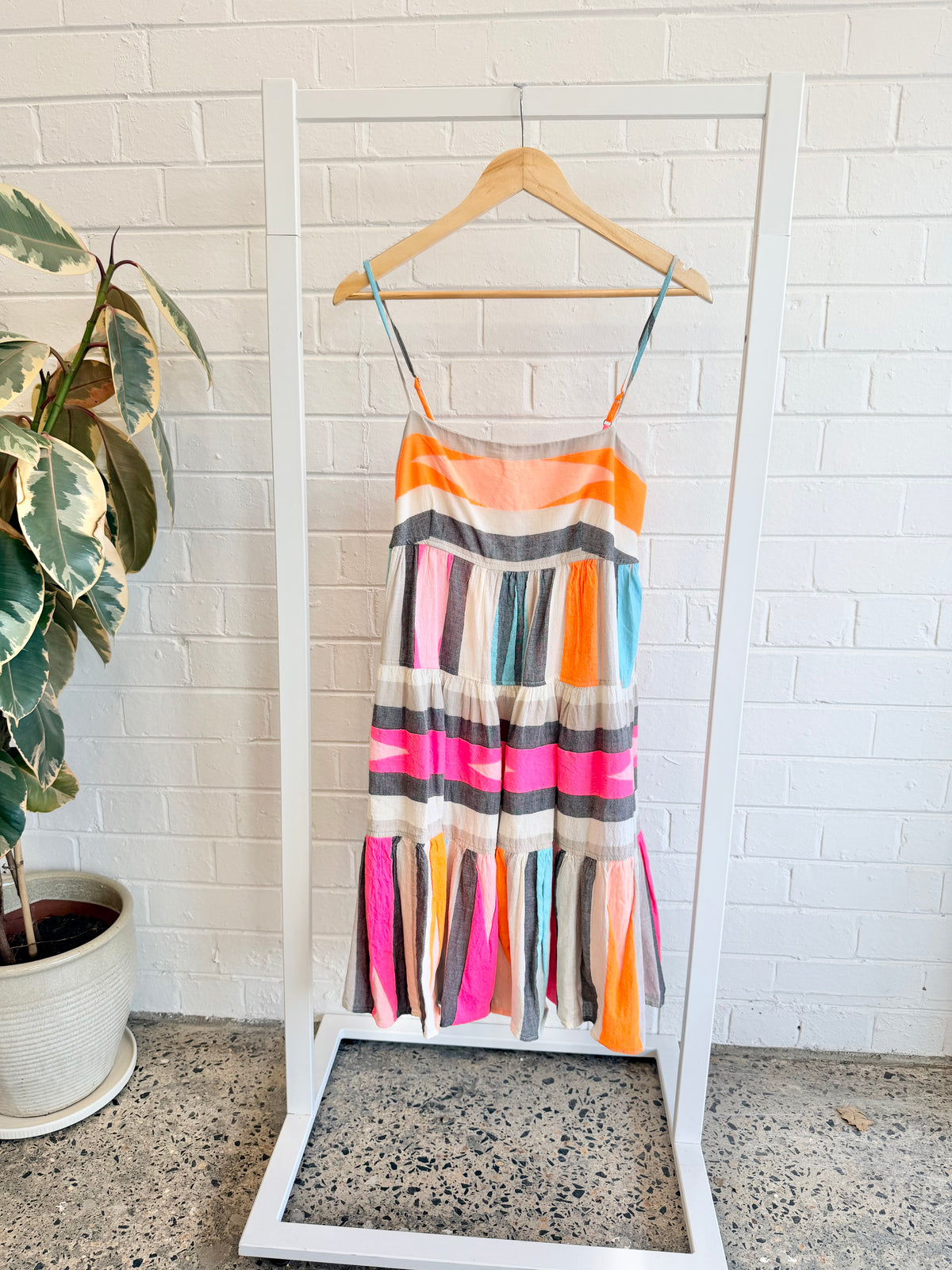 Devotion Twins 'Joy' Dress in Orange/Pink - Size L (12-14)