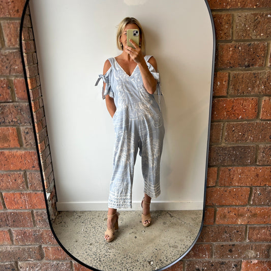 Binny Print Jumpsuit - Size 12