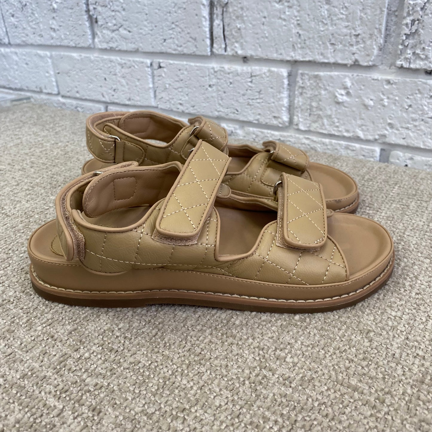 Tony Bianco Hiranni flat sandals in Honey - Size 40