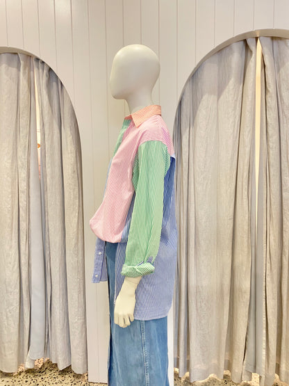 Shirty 'Boyfriend' Shirt in Bright Combo - Size S/M