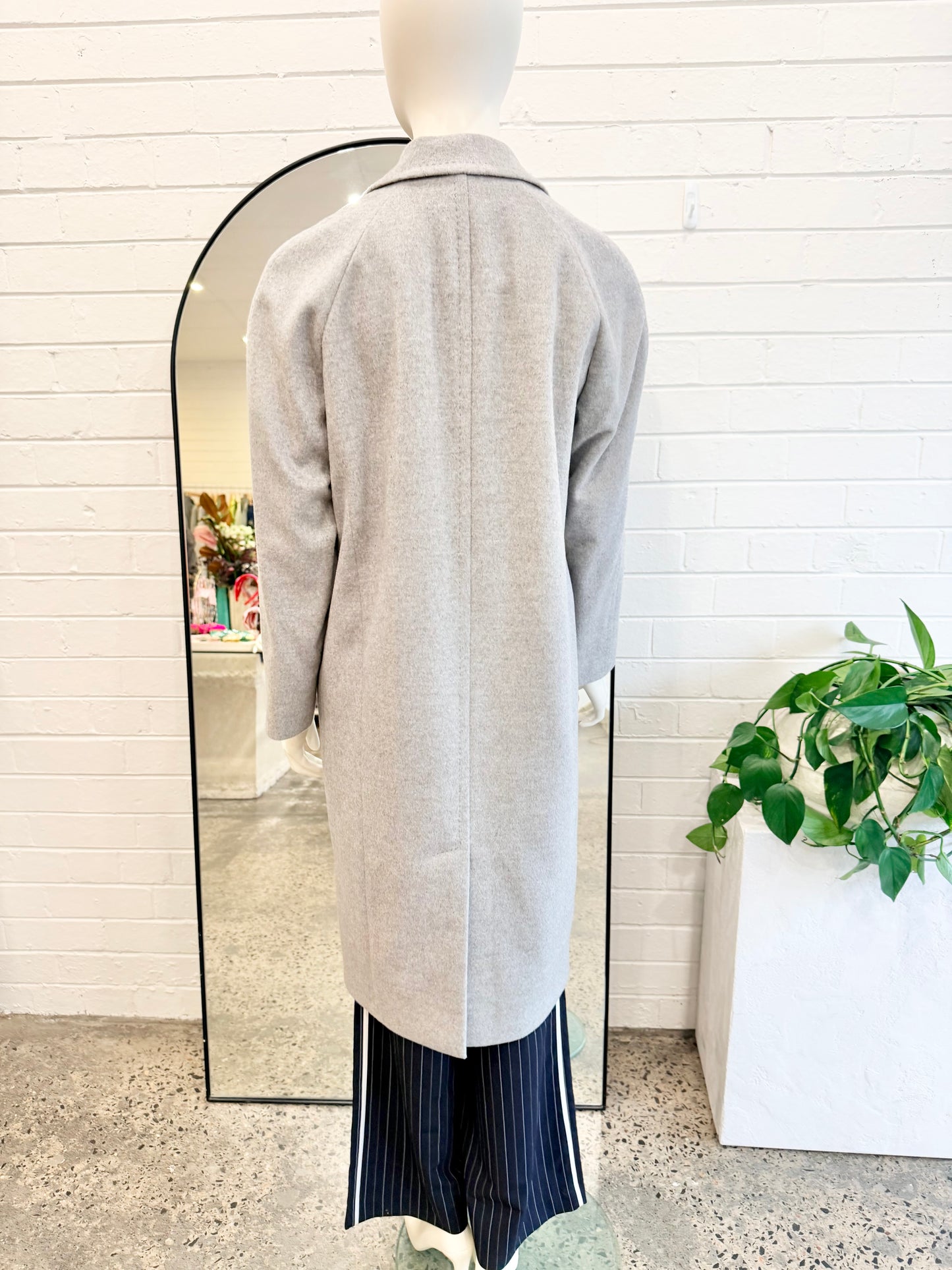 Cable Melbourne Grey Wool Anderson Coat - Size 8