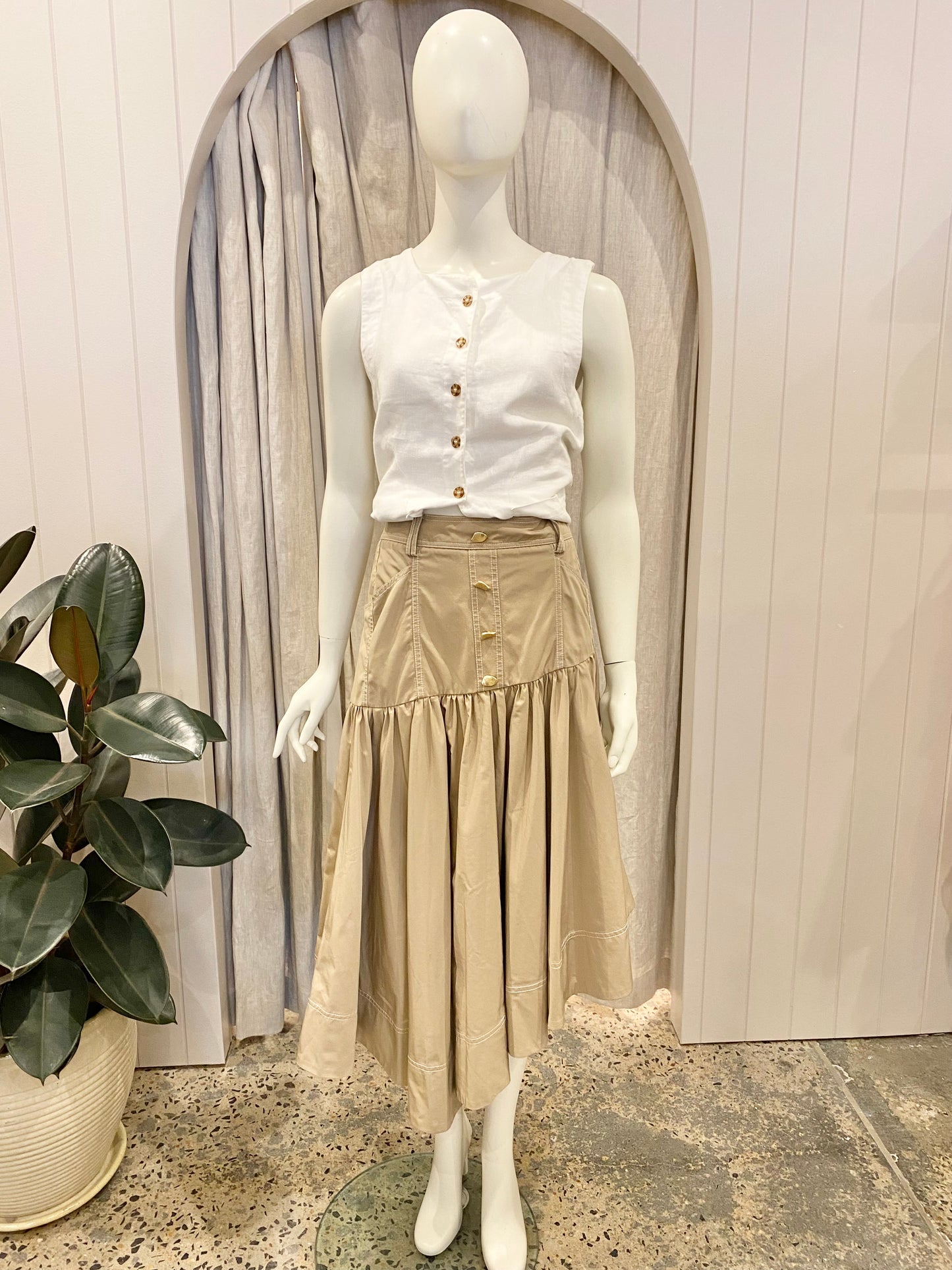 AJE Willow Utility Midi Skirt - Size 16