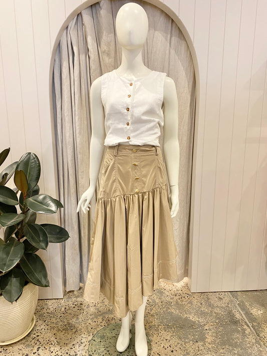 AJE Willow Utility Midi Skirt - Size 16