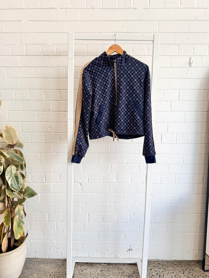 The Upside Navy Ezra Morgan Quarter Zip Sweatshirt and Pant Set - Size M (10)
