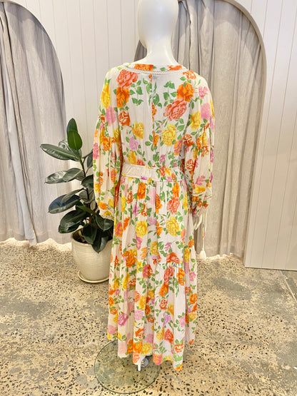 Bohemian Traders Rosette Elastic Waist Maxi Dress - Size 18