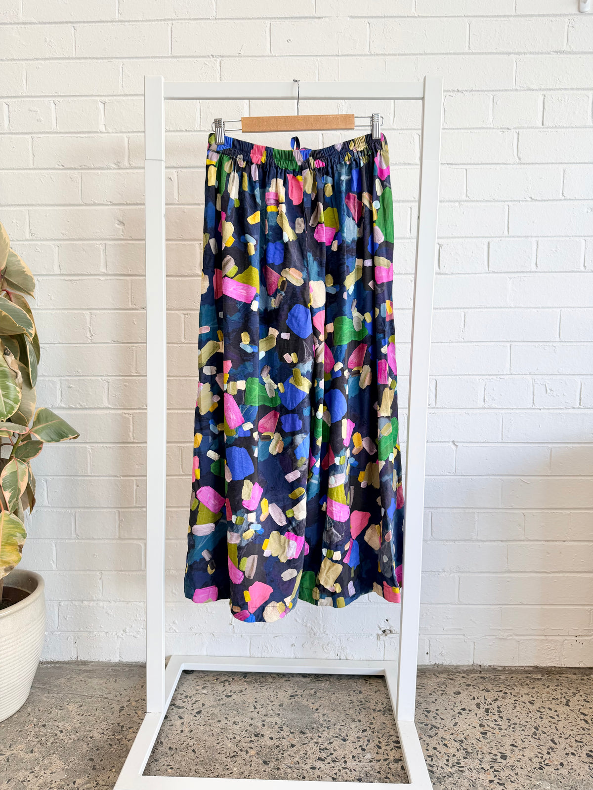 Elk Almina Confetti Colour Print Pants and Top Set - Size 8 - 10