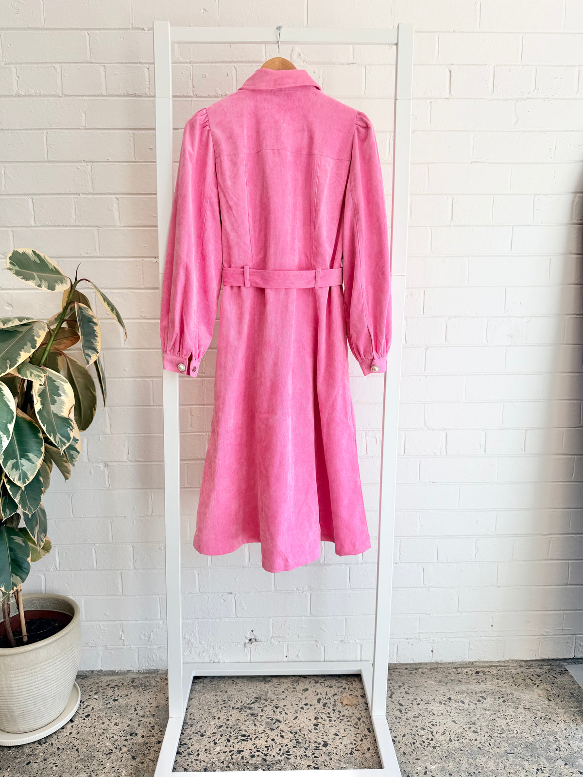 Cras 'Celinecrass' Corduroy Dress in Pink - Size 36 (au 10)
