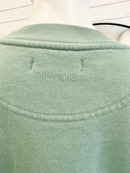 Anine Bing Sage Green Tyler Sweatshirt - Size M (12 - 14)