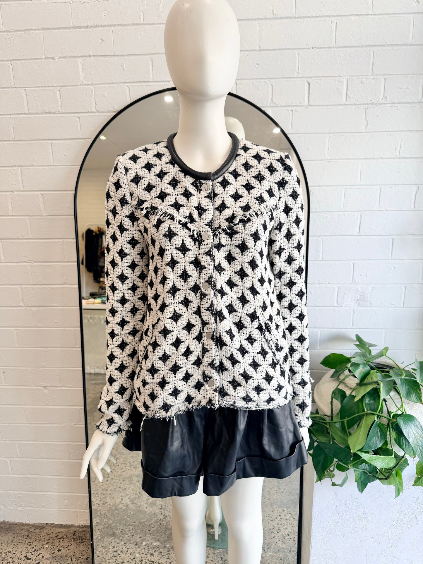 IRO Black and White Handi Jacket - Size 40 (10)