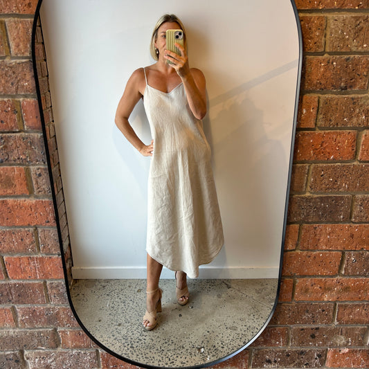 Vic & Bert Linen Midi Dress - Size 12/14