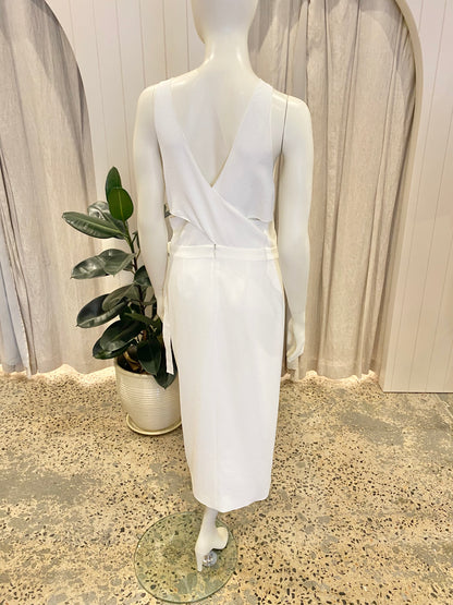 Dion Lee Whitewash Utility Midi Dress - Size 10