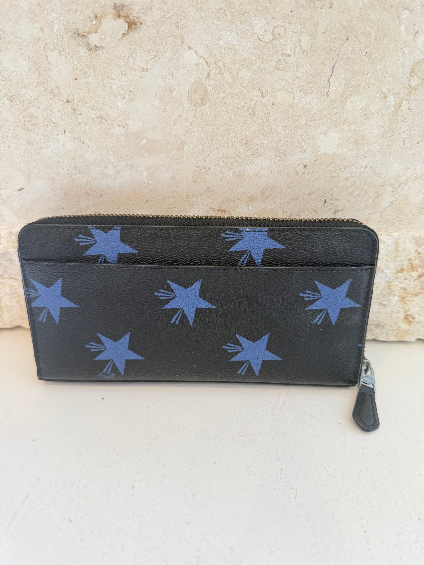 Coach Black Star Canyon Quinn Zip Around Wallet