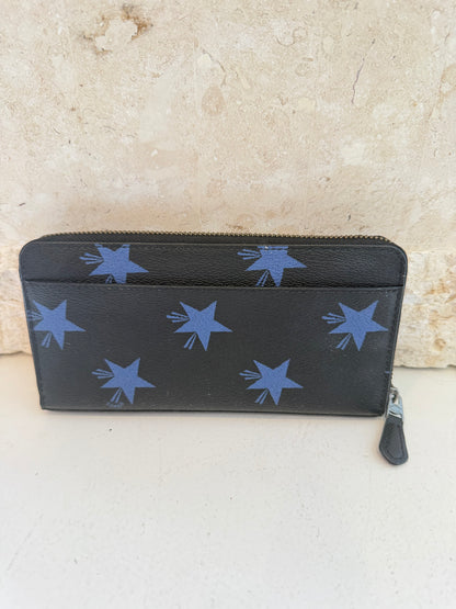 Coach Black Star Canyon Quinn Zip Around Wallet