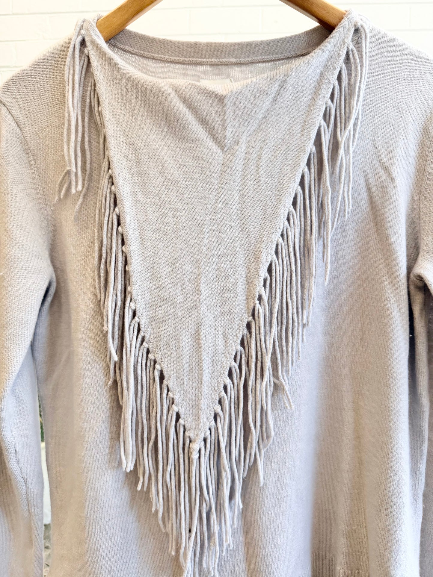 Husk Lilac Fringe Knit Jumper - Size 3 (12)